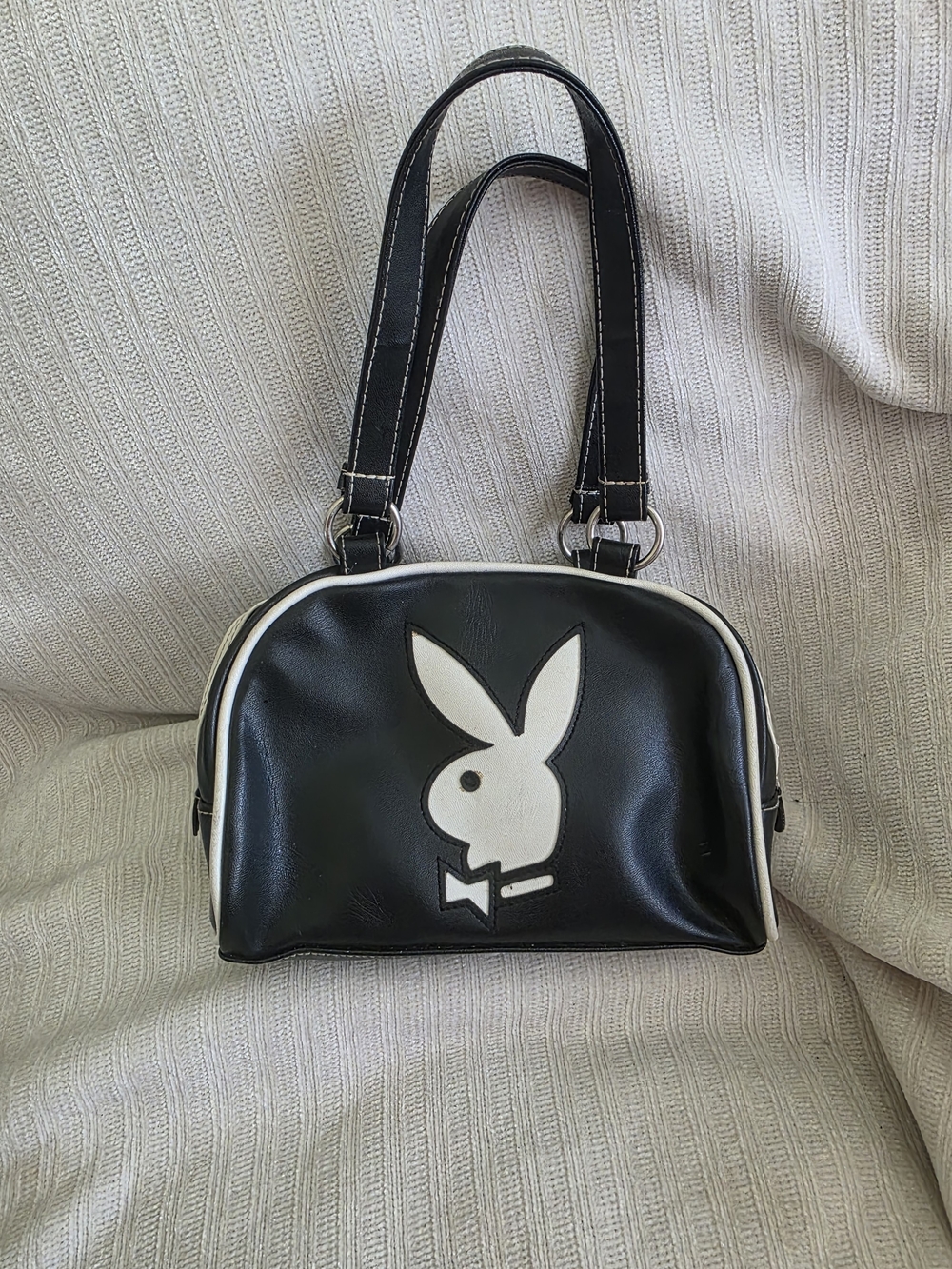 Playboy Black and White Logo Tote Bag